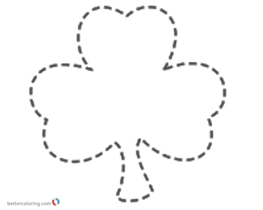 Shamrock coloring pages for St Patrick day printable