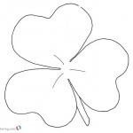 Shamrock coloring pages simple art