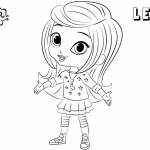 Shimmer and Shine Coloring Pages Leah Lineart Picture