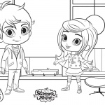 Shimmer and Shine Coloring Pages Leah and Zac