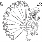 Shimmer and Shine Coloring Pages Peacock Roya