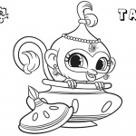 Shimmer and Shine Coloring Pages Pet Monkey Tala