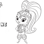 Shimmer and Shine Coloring Pages Shine Clipart Picture