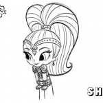 Shimmer and Shine Coloring Pages Shine Fan art