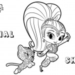 Shimmer and Shine Coloring Pages Shine and Nahal