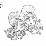 Shimmer and Shine Coloring Pages Sketch Picture