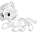 Shimmer and Shine Coloring Pages Cute Tiger Nahal