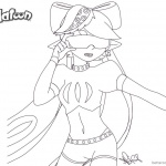 Splatoon 2 Coloring Pages Evil Callie by aligamer005