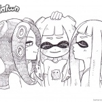 Splatoon 2 Coloring Pages Half breed Drawing Art