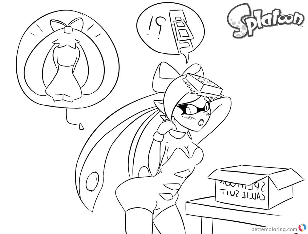 Splatoon Coloring Pages Callie Fanart by megazone23pt2 printable