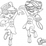 Splatoon Coloring Pages Lovely Callie and Marie Lineart