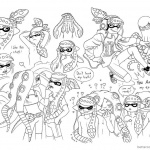 Splatoon Coloring Pages Characters splatoon lineart by megaloceros_urhirsch