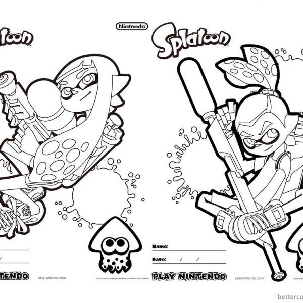 splatoon coloring pages squid splatoon coloring pages squid