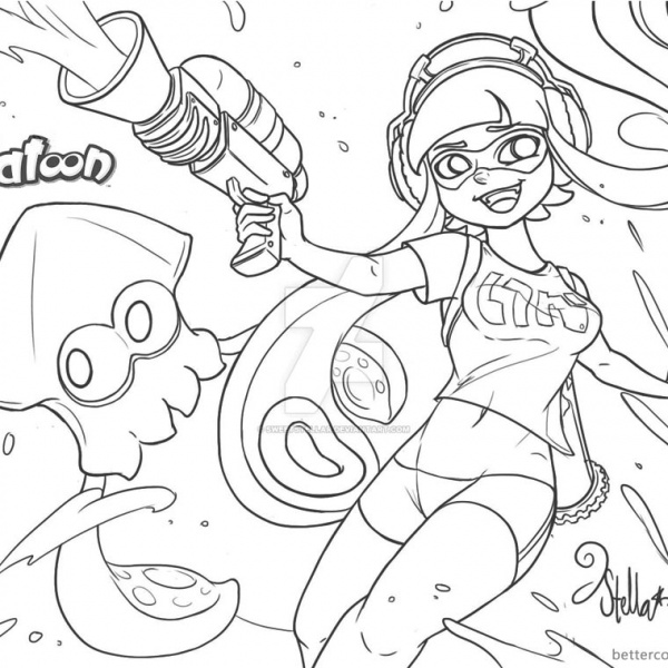 splatoon coloring pages squid splatoon coloring pages squid