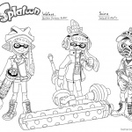 Splatoon Coloring Pages Oc lineart by megaloceros_9