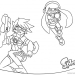 Splatoon Coloring Pages x Overwatch Lineart