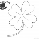 St Patric Day coloring pages Four Leaf Clover