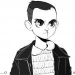 Stranger Things Coloring Pages Eleven cartoon art