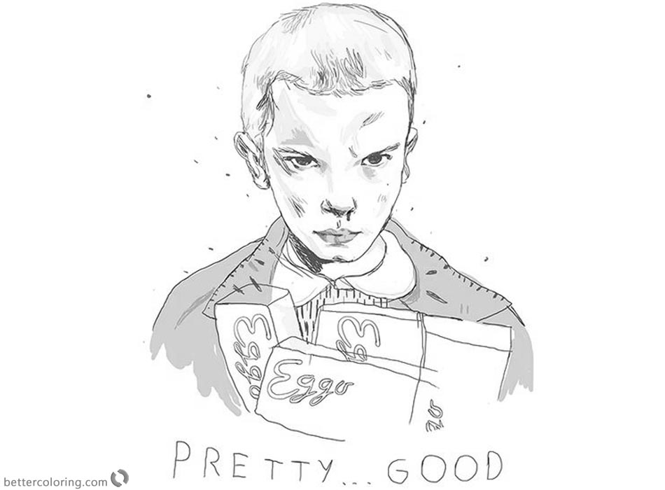 Stranger Things Coloring Pages Eleven Fan Art By Heartbeats Club Free 