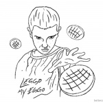 Stranger Things Coloring Pages Eleven work by Nate Farro