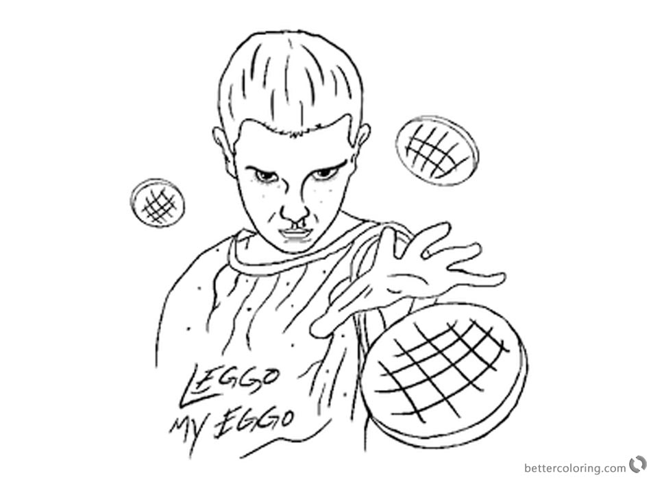 Stranger Things Coloring Pages Eleven Work By Nate Farro Free 