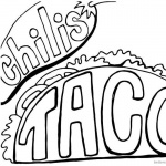 Taco Coloring Page Chilis Taco