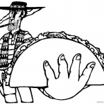 Taco Coloring Page Cool Bandit with Taco Drawing by Drewesfish588