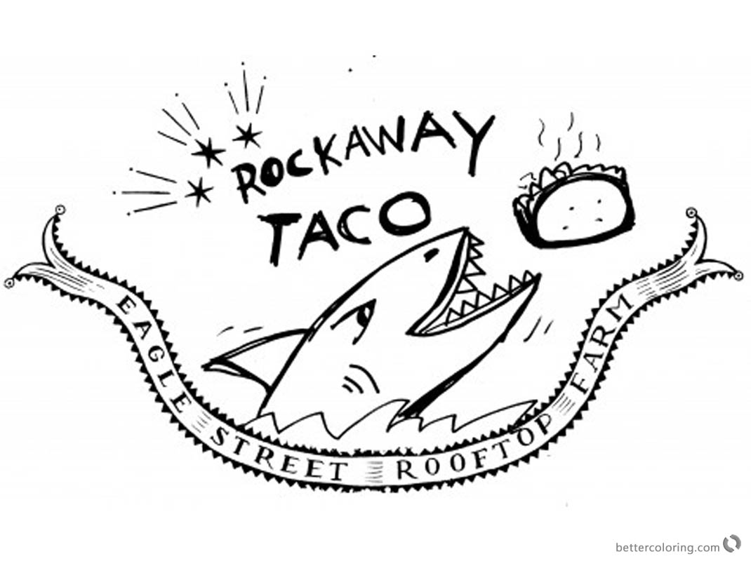 Taco Coloring Page Roof Taco printable