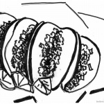 Taco coloring page Four Tacos