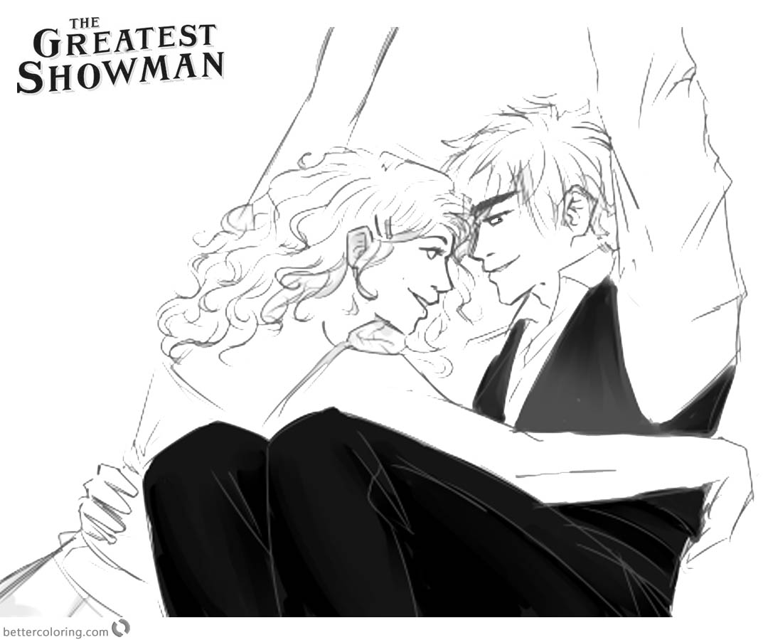 The Greatest Showman Coloring Pages Anne Wheeler and Phillip Fan Art printable