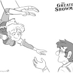 The Greatest Showman Coloring Pages Cartoon Characters