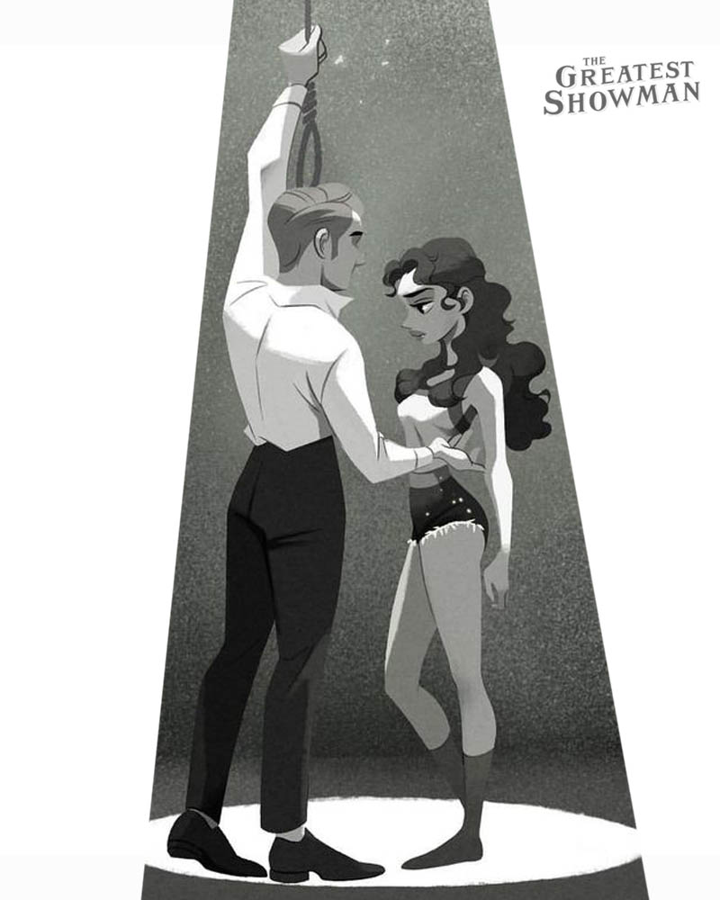 The Greatest Showman Coloring Pages Characters on the Stage printable