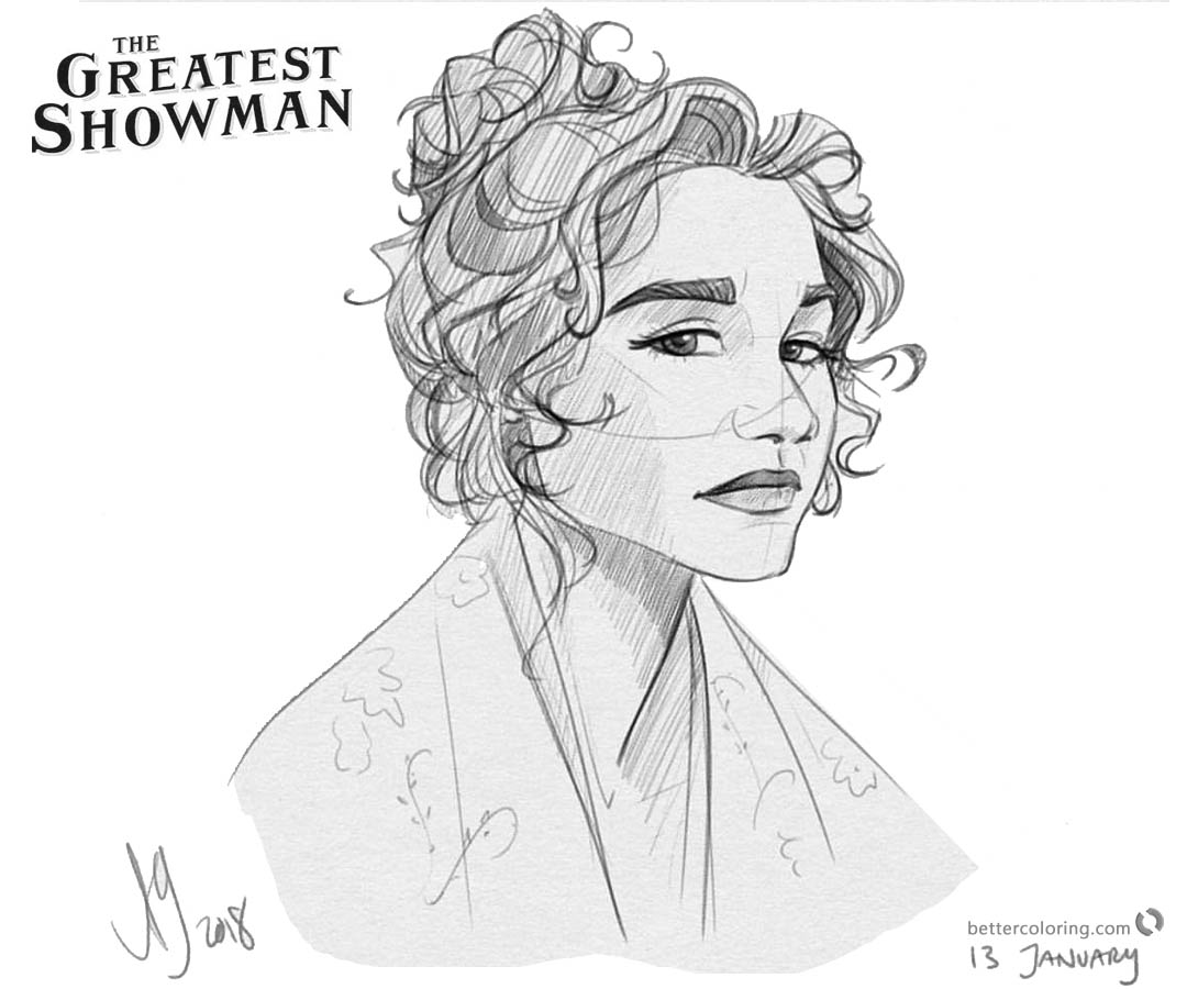 The Greatest Showman Coloring Pages Awesome Fan Art printable