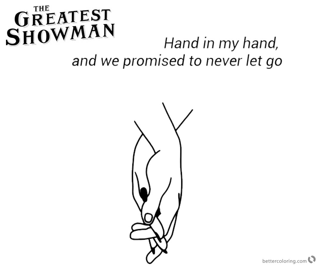 The Greatest Showman Coloring Pages Hand in My Hand printable
