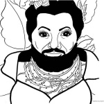 The Greatest Showman Coloring Pages Lettie Fan art Black and White