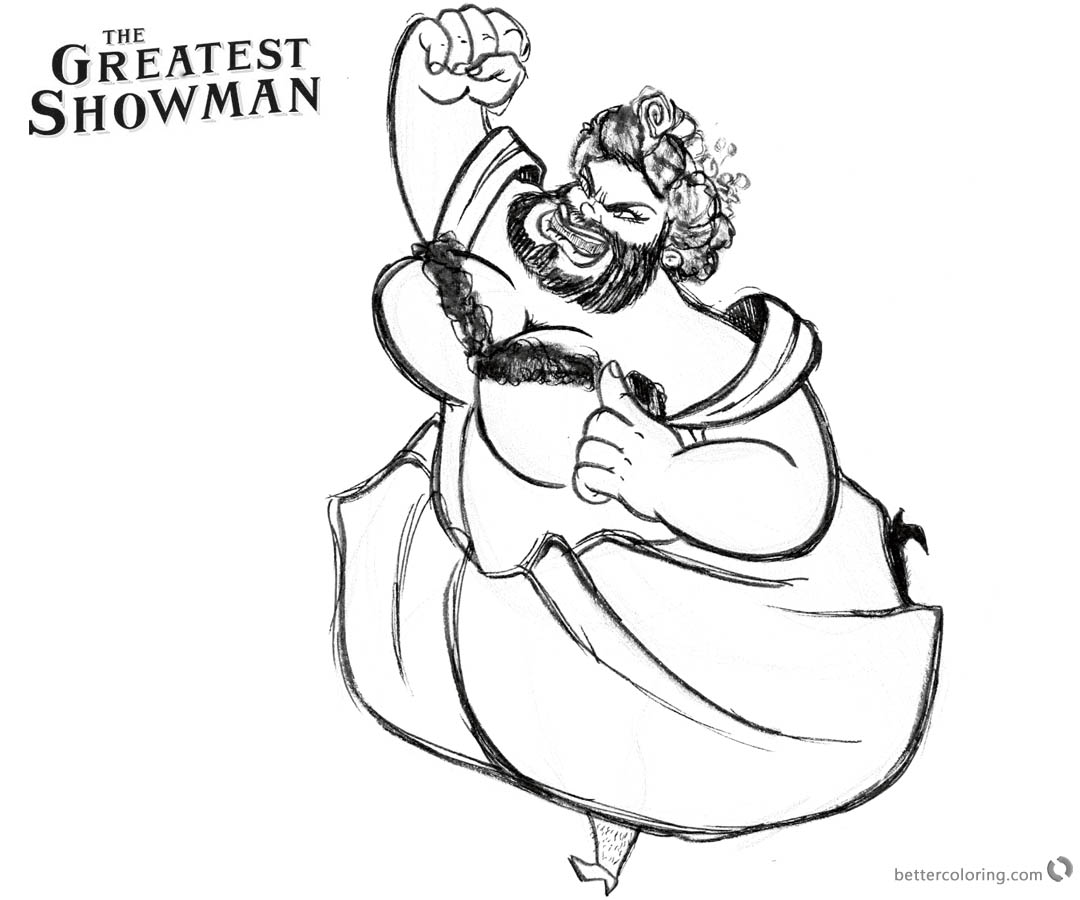 The Greatest Showman Coloring Pages Lettie printable