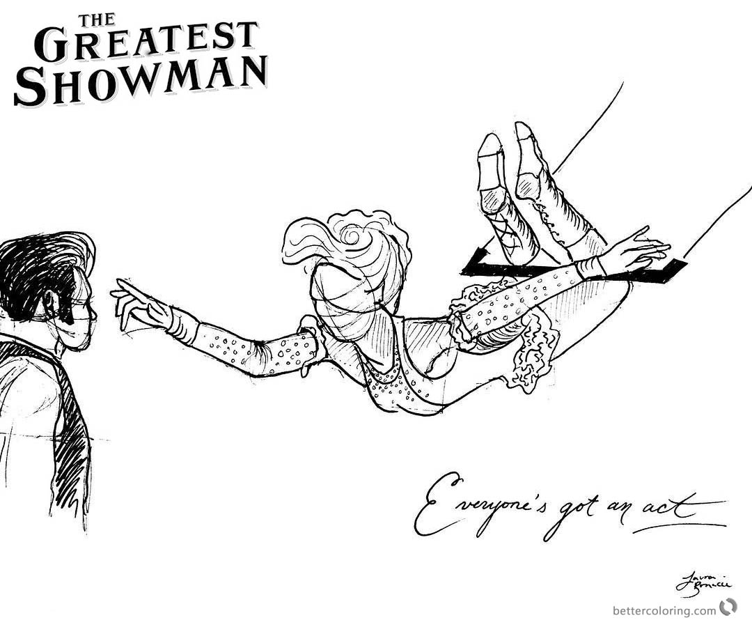 The Greatest Showman Coloring Pages Line Art by ...