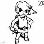 The Legend of Zelda Coloring Pages Link Sketch Art