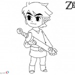 Cute Toon Link from Zelda Coloring Pages