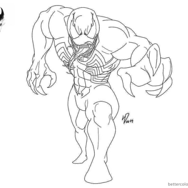 Venom Coloring Pages Lego Venom Spider Marvel Heroes - Free Printable