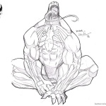 Venom Coloring Pages Cool Sketch by truze