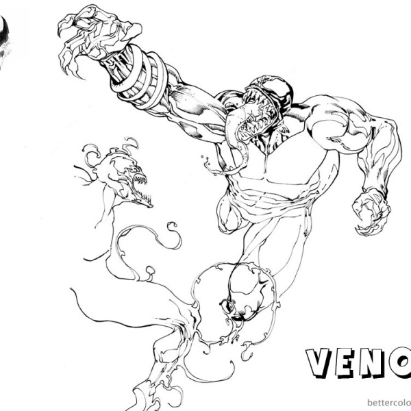 Venom Coloring Pages Venom Lineart by 09tuf - Free Printable Coloring Pages