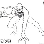 Venom Coloring Pages Simple Lineart