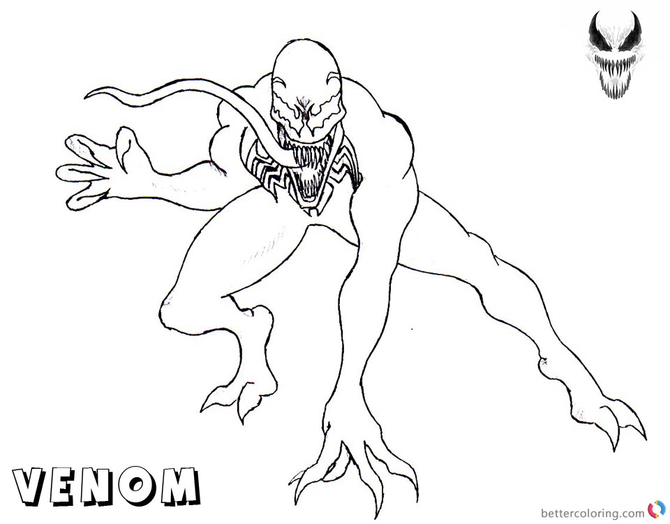 easy venom coloring pages