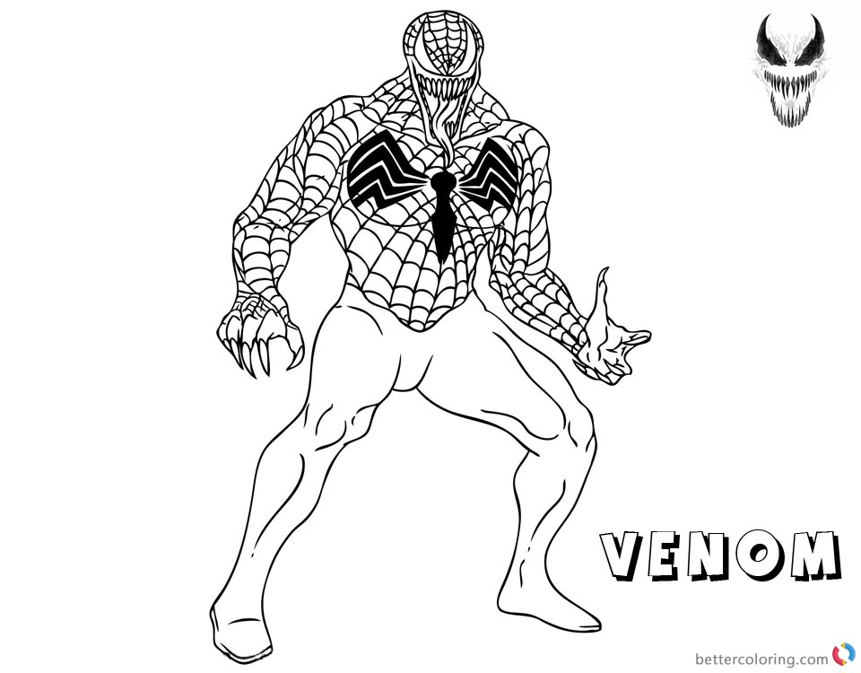 Venom Coloring Pages Spider Venom - Free Printable Coloring Pages