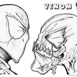 Venom Coloring Pages Spider man and Venom Uncolored