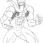 Venom Coloring Pages Venom Lineart by 09tuf