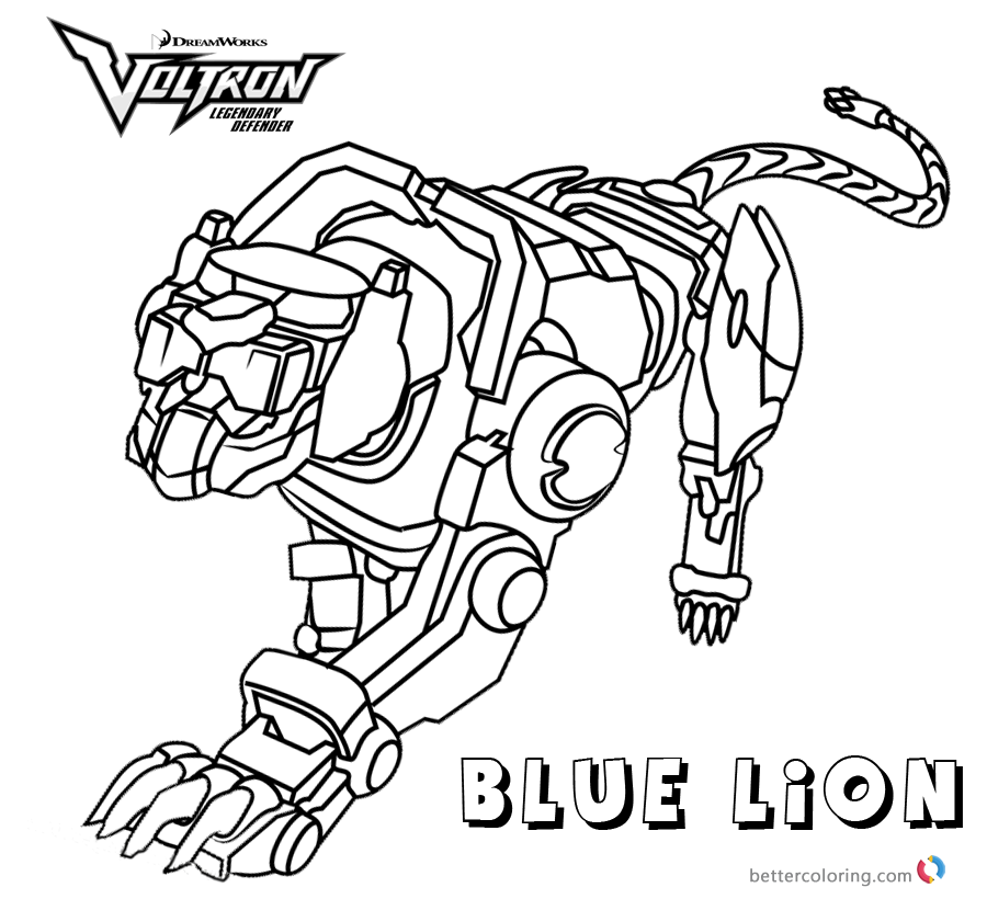 Voltron Coloring Pages Blue Lion Free Printable Coloring Pages