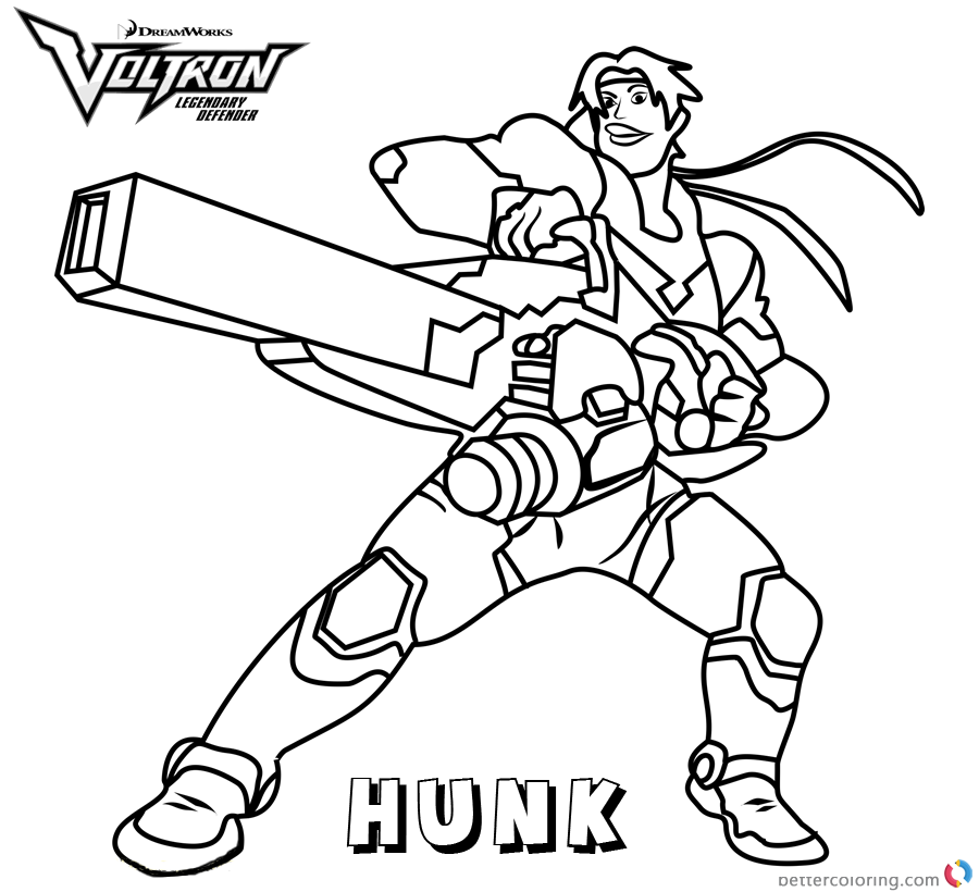 Voltron Coloring Pages Hunk printable