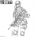 Call of Duty Black OPS Coloring Pages Ghost